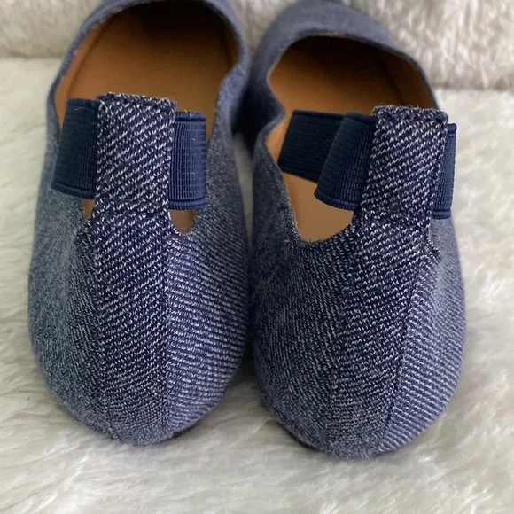 Aerosoles Women's Spearmint Ballet Flat denim with ankle elastic strap. Size 9.5 - Picture 6 of 8